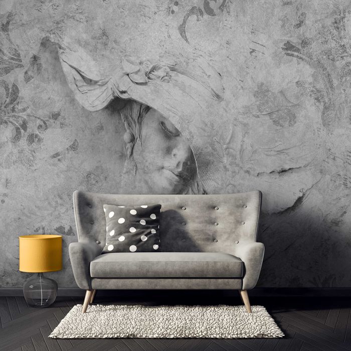 Fototapeta Kobieta Grafika Sztuka Beton Twarz 3D Twój Rozmiar + KLEJ