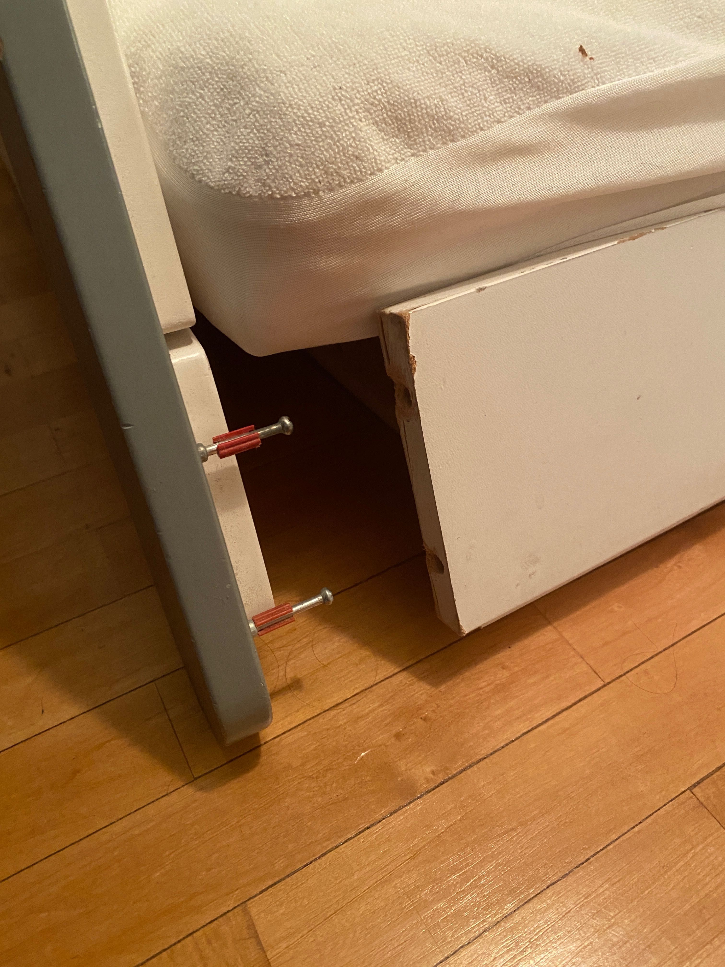 Cama individual de criança branco La Redoute e estrado de ripas 90x200