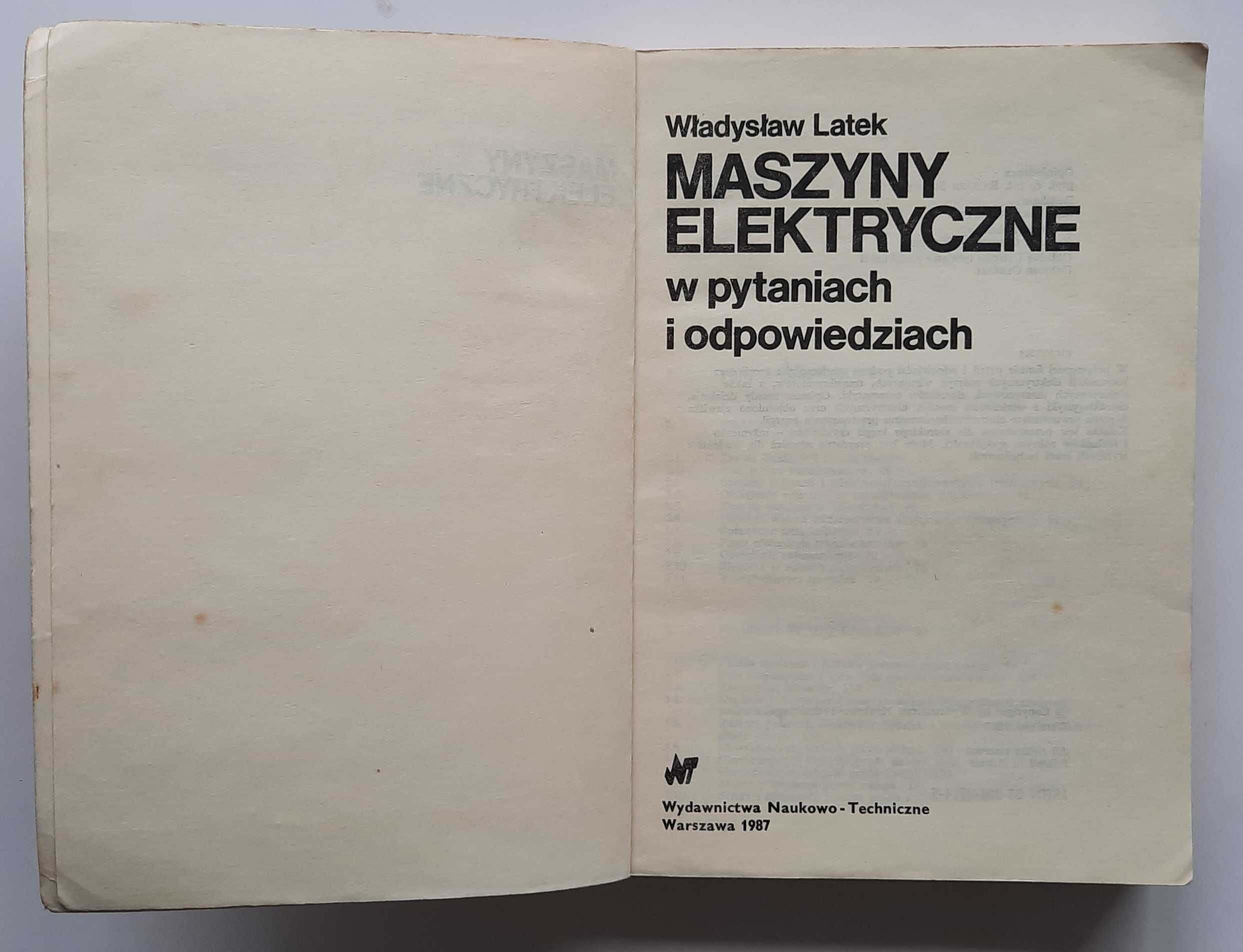 Maszyny elektryczne w pytaniach i odpowiedziach Władysław Latek