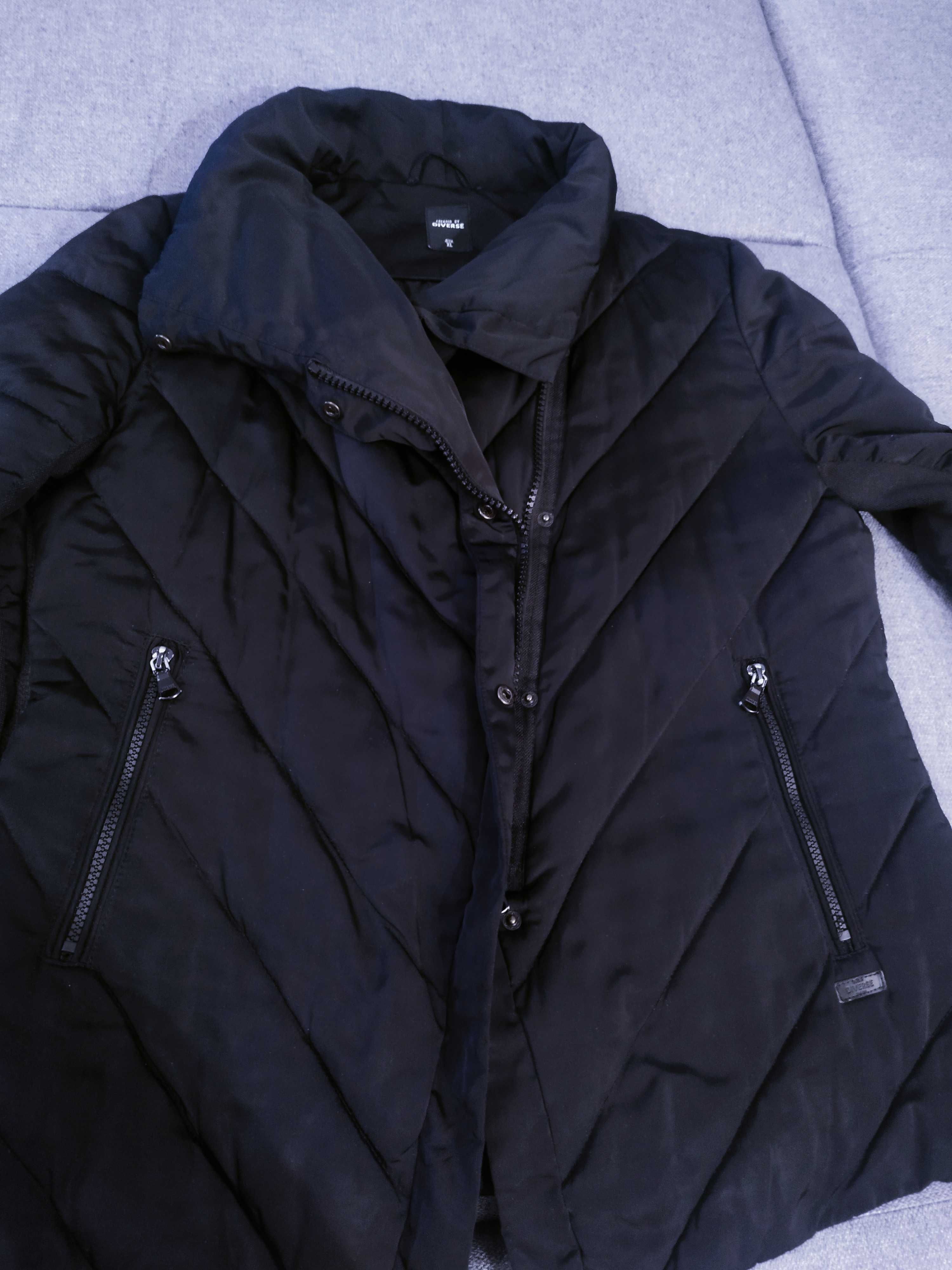 Sprzedam damską kurtkę Diverse w kolorze czarnym, rozmiar XL/42/44.