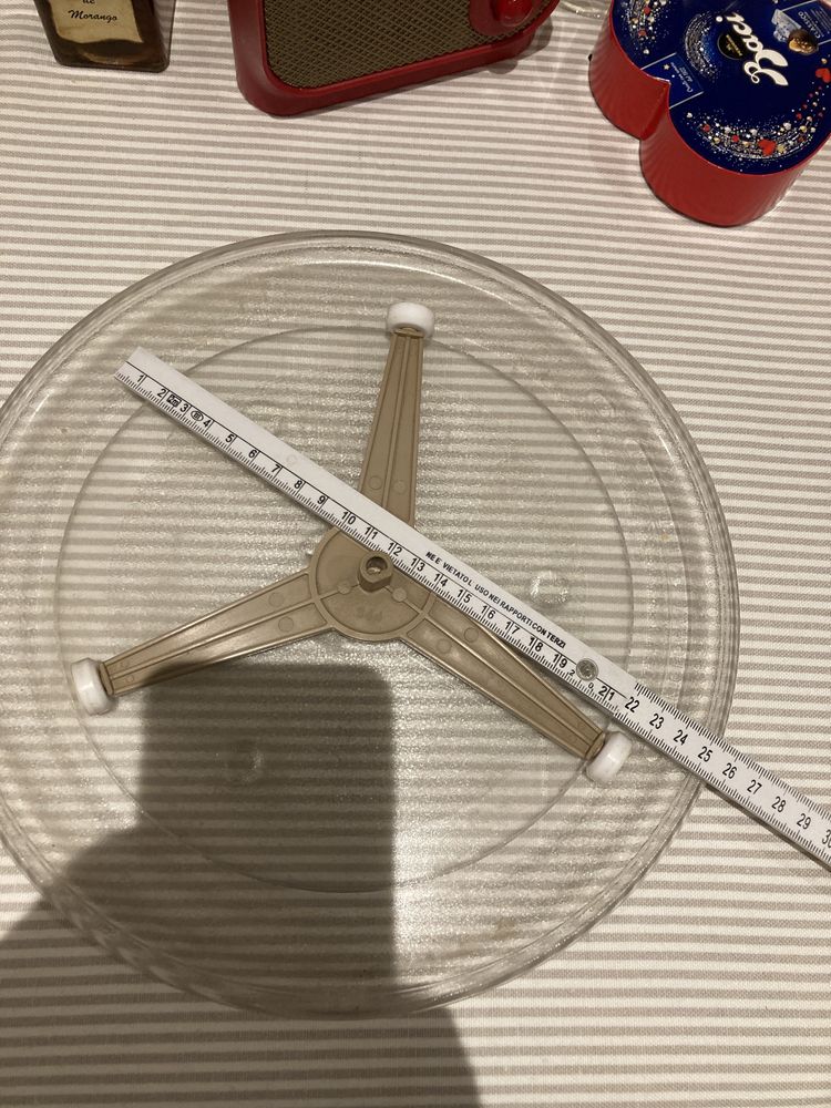 Prato giratorio de microondas 28 a 29 cm + suporte giratorio