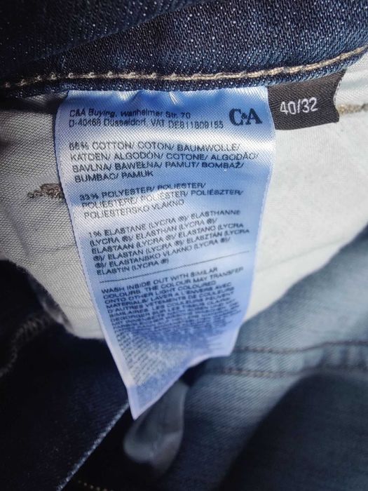 Джинсы The Slim by C&A Buying Германия W40 stretch navy.