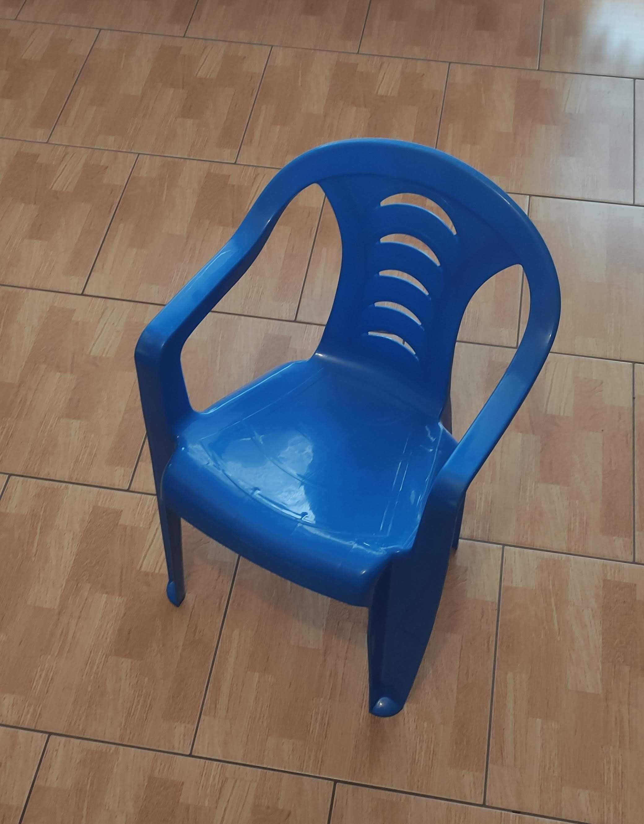 Plastikowe niebieskie krzesełko dla dziecka - Okazja !