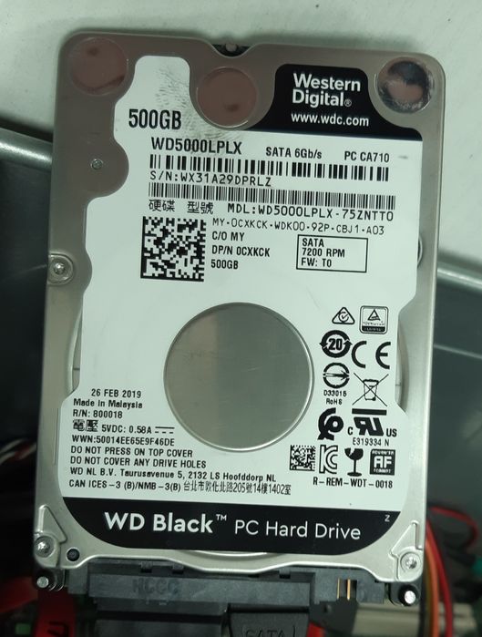 Жорсткий диск Western Digital 2,5" 500Gb