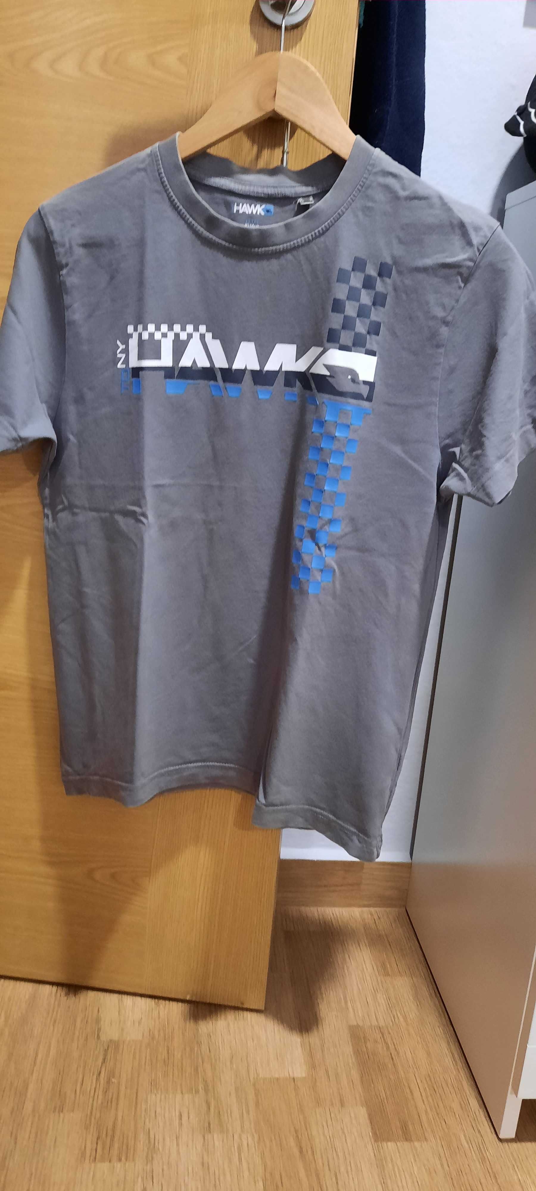 T-Shirt cinzenta da Hawk - Criança Tam 13 anos