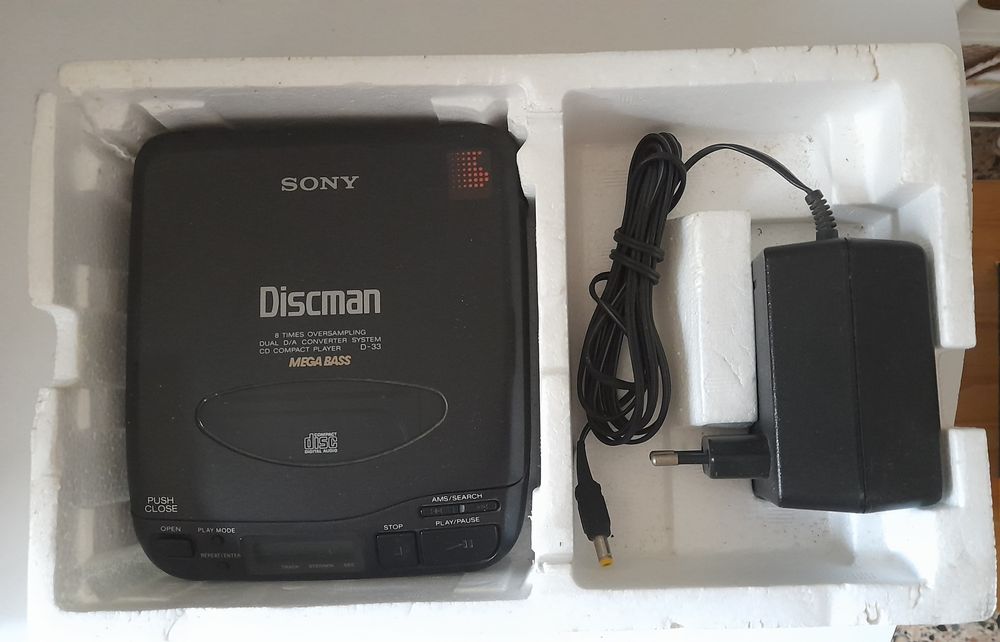SONY Discman D-33  Retro Portable CD Player com avaria - ÚLTIMOS DIAS