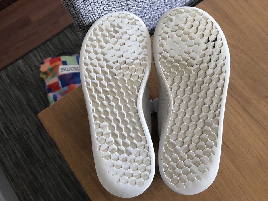 Sapatilhas originais Adidas tamanho 32 brancas e verde