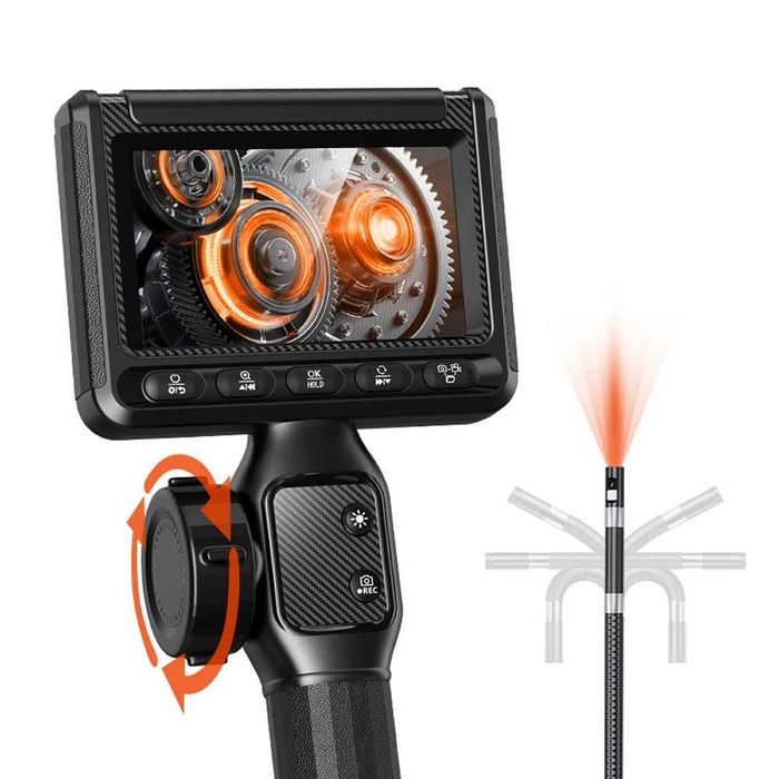 Endoskop Kamera Inspekcyjna Ruchoma Głowica 6mm 2 obiektywy 2m 2000mAh