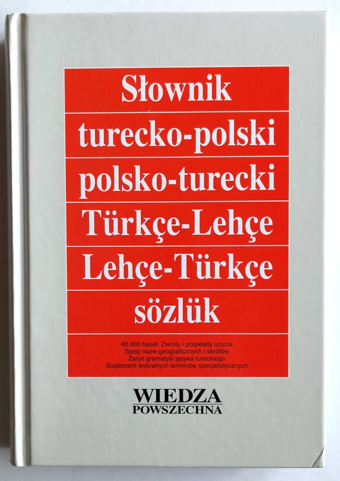 SŁOWNIK TURECKO-POLSKI, zwroty i przykłady użycia, NOWY! UNIKAT!