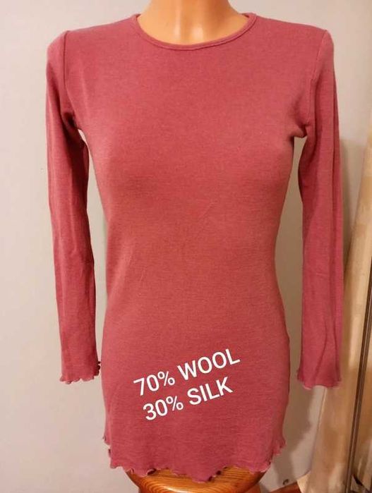 Nostebarn bluzka-tunika dziewczęca 70% Merino rozm.164/14 lat