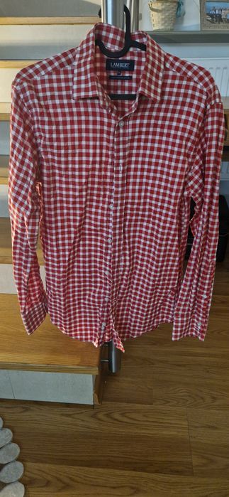 Koszula w kratę czerwoną LAMBERT idealna na Święta