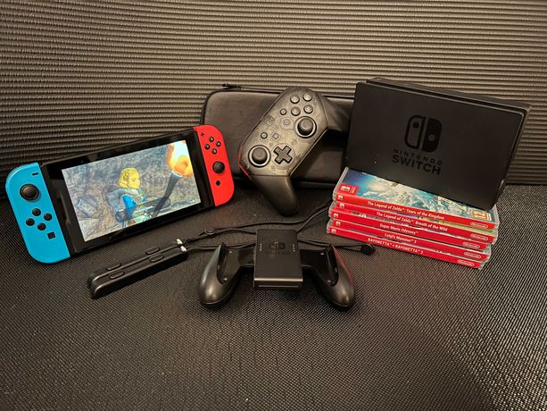 Nintendo Switch + Pad + Gry