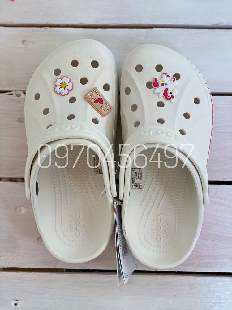 Жіночі Crocs Кроксы Женские Белые Logo Motion