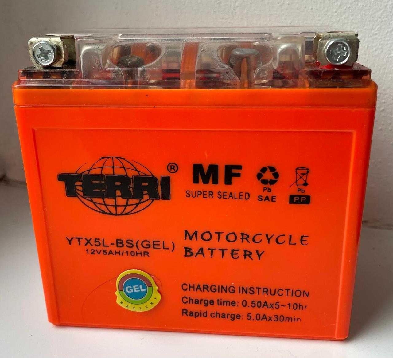 Мото аккумулятор Terri MF super sealed YTX5L-BS/10HR GEL (12V 5Ah 55A)