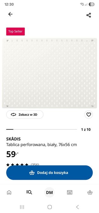 Tablica perforowana ikea skadis