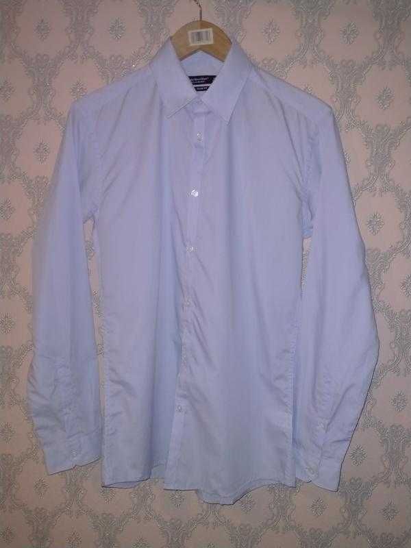 Чоловіча класична блакитна сорочка Cedar Wood State мужская рубашка
