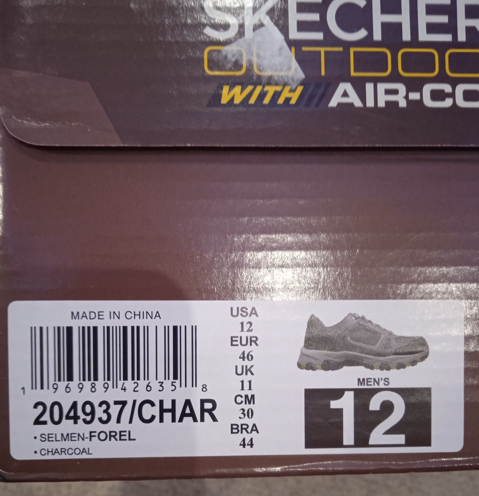 Чоловічі кросівки Skechers 204937 CHAR 46 (12US) 30 см