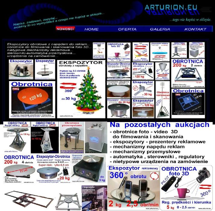 Podest Obrotowy- Ekspozytor- Obrotnica- pod choinkę, rzeźbę, do 200 kg