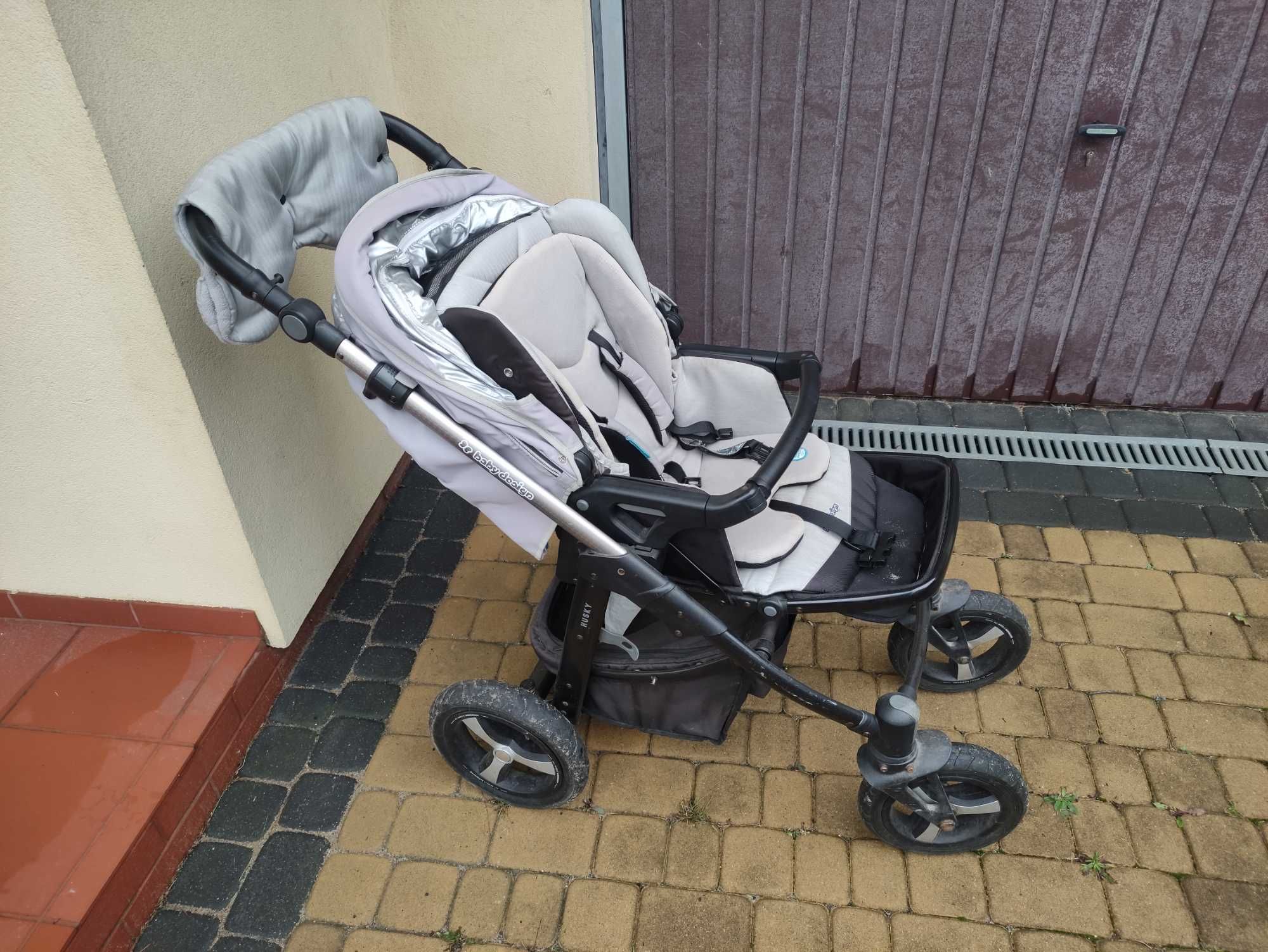 Wózek dzięcecy Baby Design Husky + fotelik z bazą ISOFIX (razem 3w1)