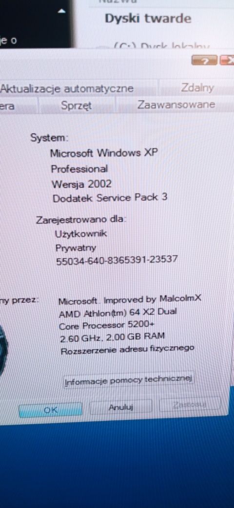 Komputer PC leciwy działajacy