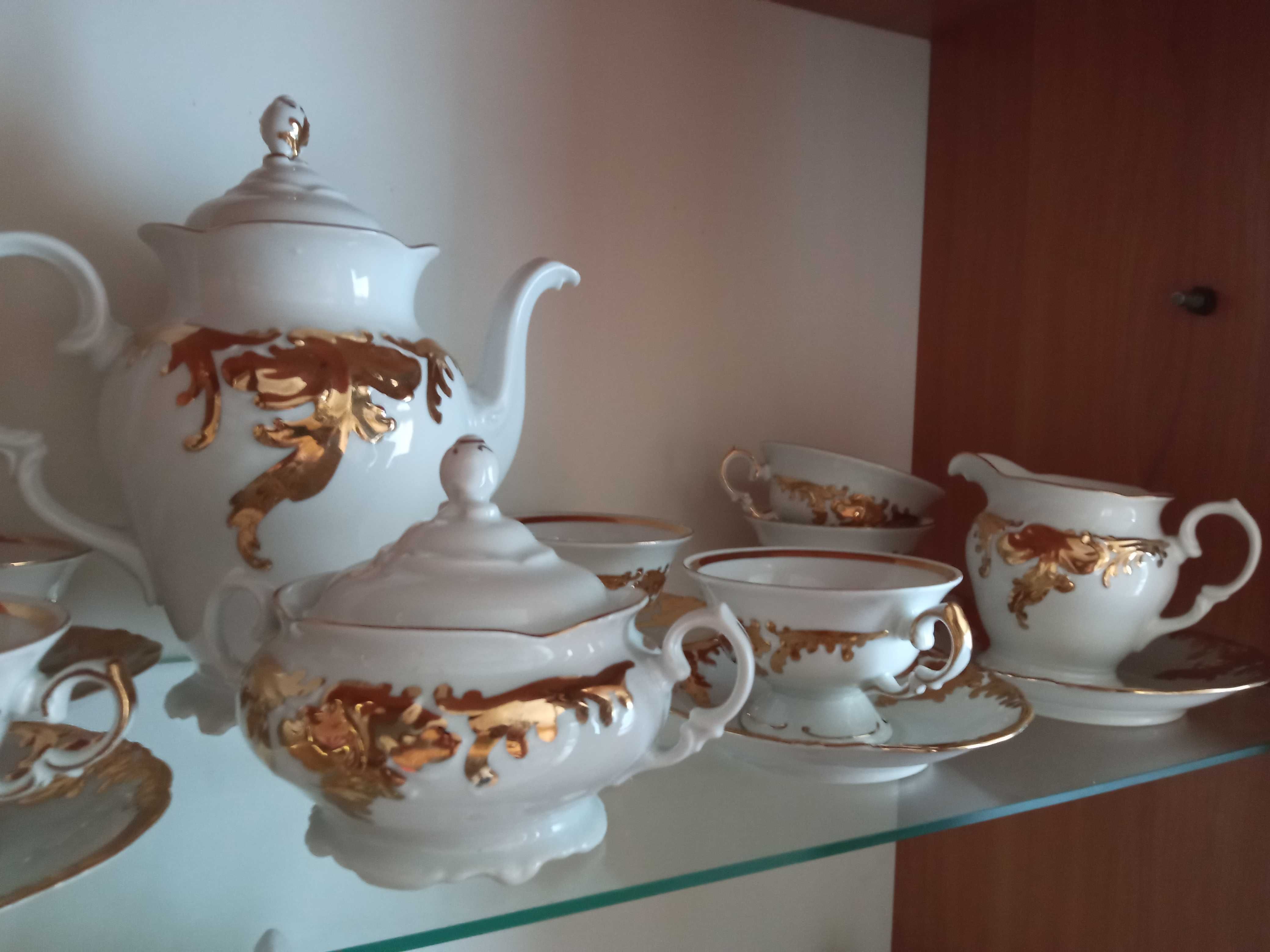2 x zestaw porcelany / zestaw kawowy pozłacany Wawel