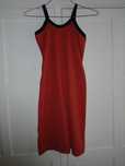 Vestido justo cor tijolo