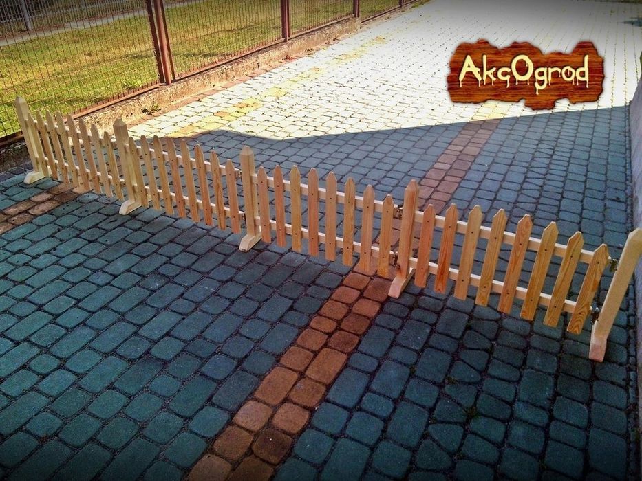 Płotek Ogrodowy Podstawy 80x53cm Drewno Barowy Ogródek piwny