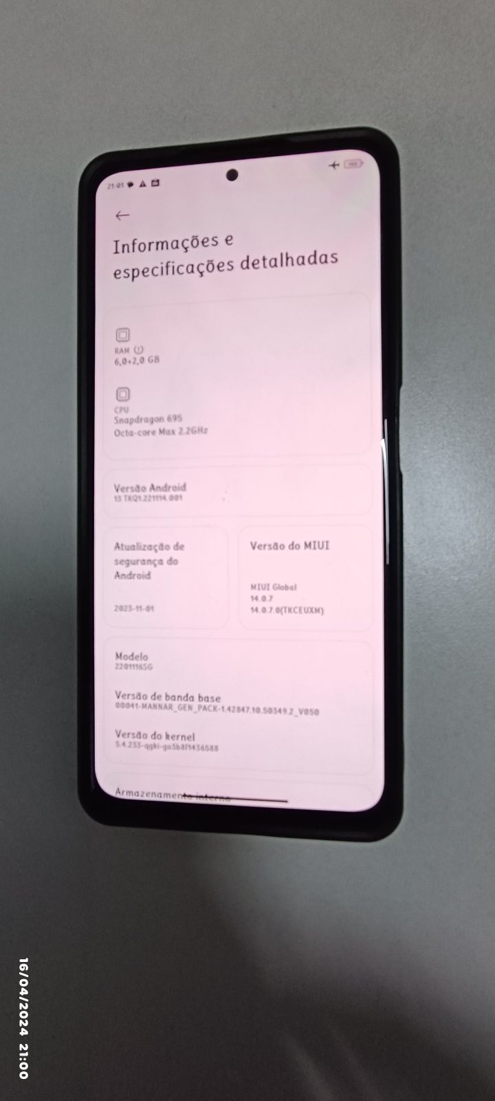 Xiaomi redmi note 11 pro 5g 128gb 6+2 gb RAM igual a novo