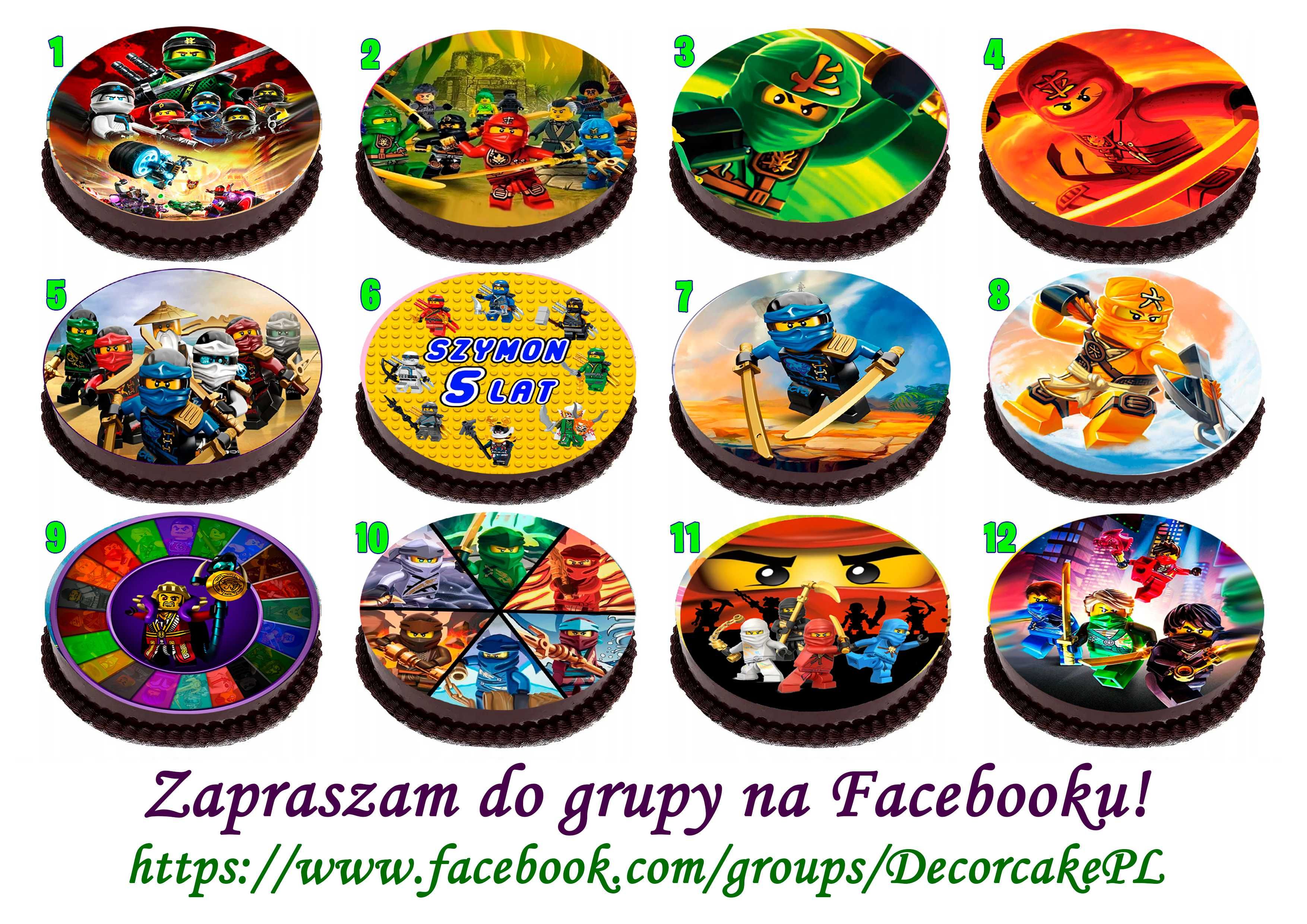 Opłatek na tort "LEGO NINJAGO" Wydruk jadalny waflowy jakosc