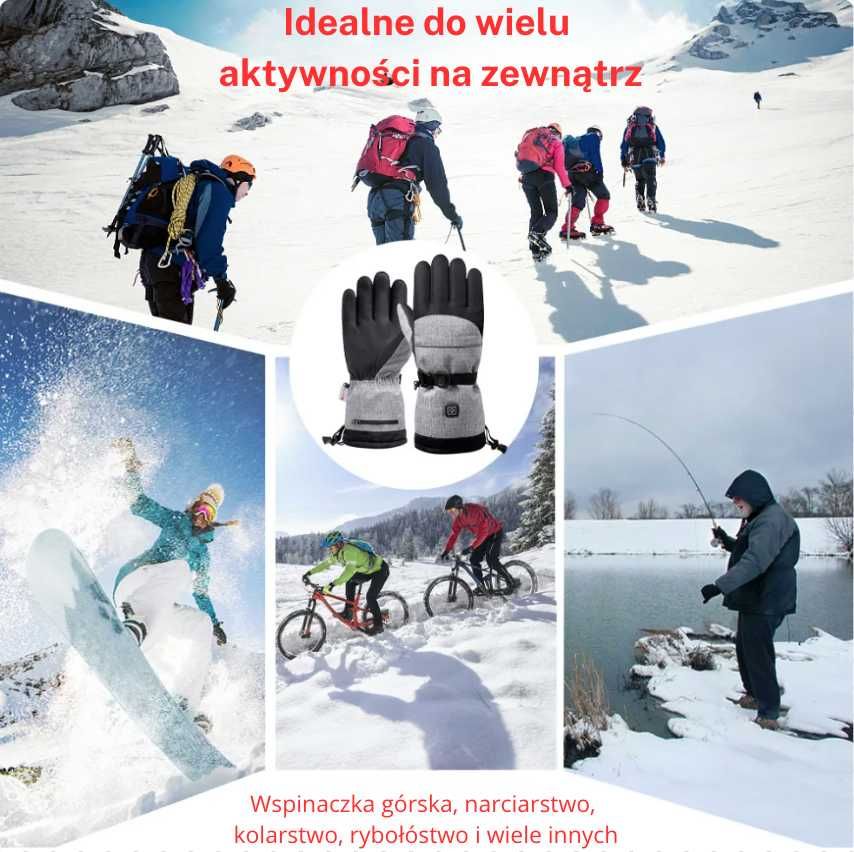 RĘKAWICZKI ELEKTRYCZNE / Podgrzewane / Ciepłe / 3 Tryby / WYSYŁKA 24H