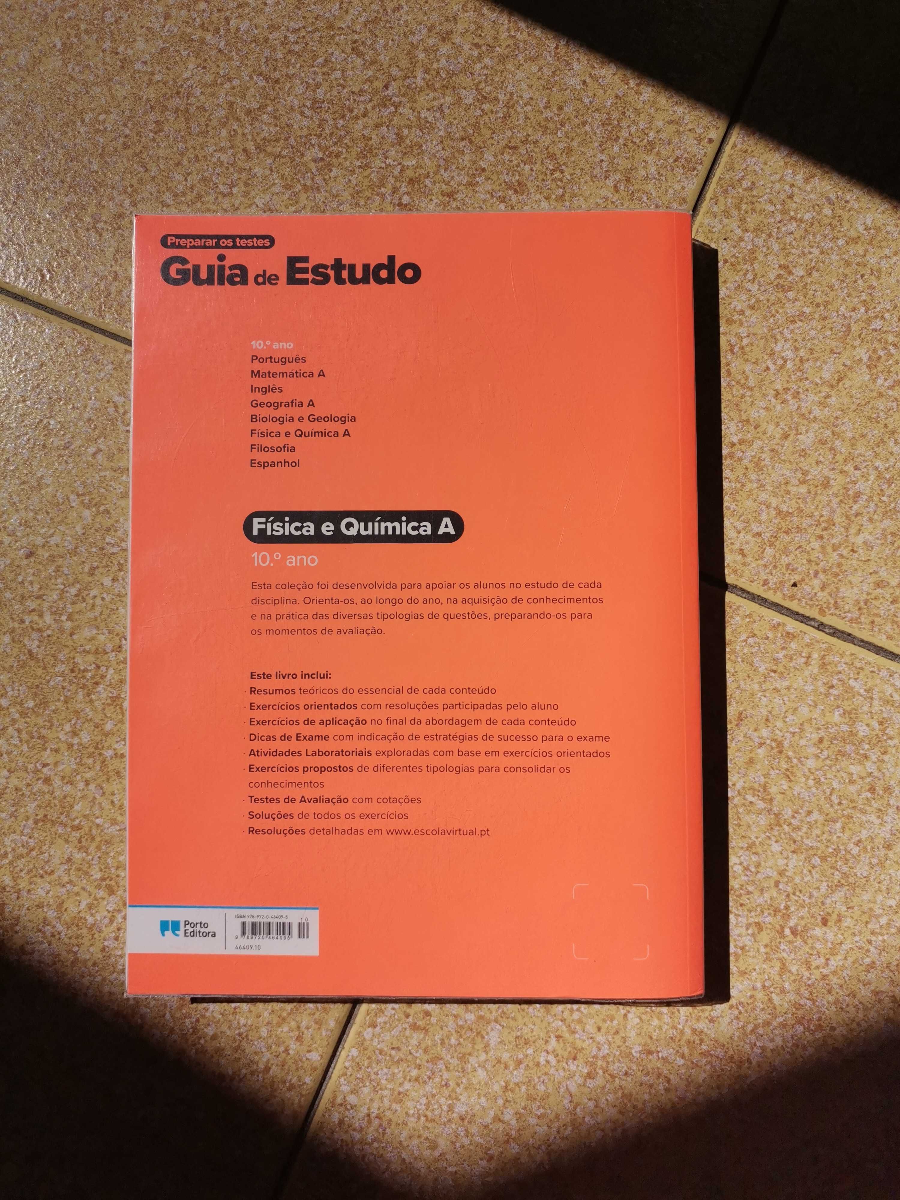 físico química 10° ano - Guia de estudo(preparar os testes)