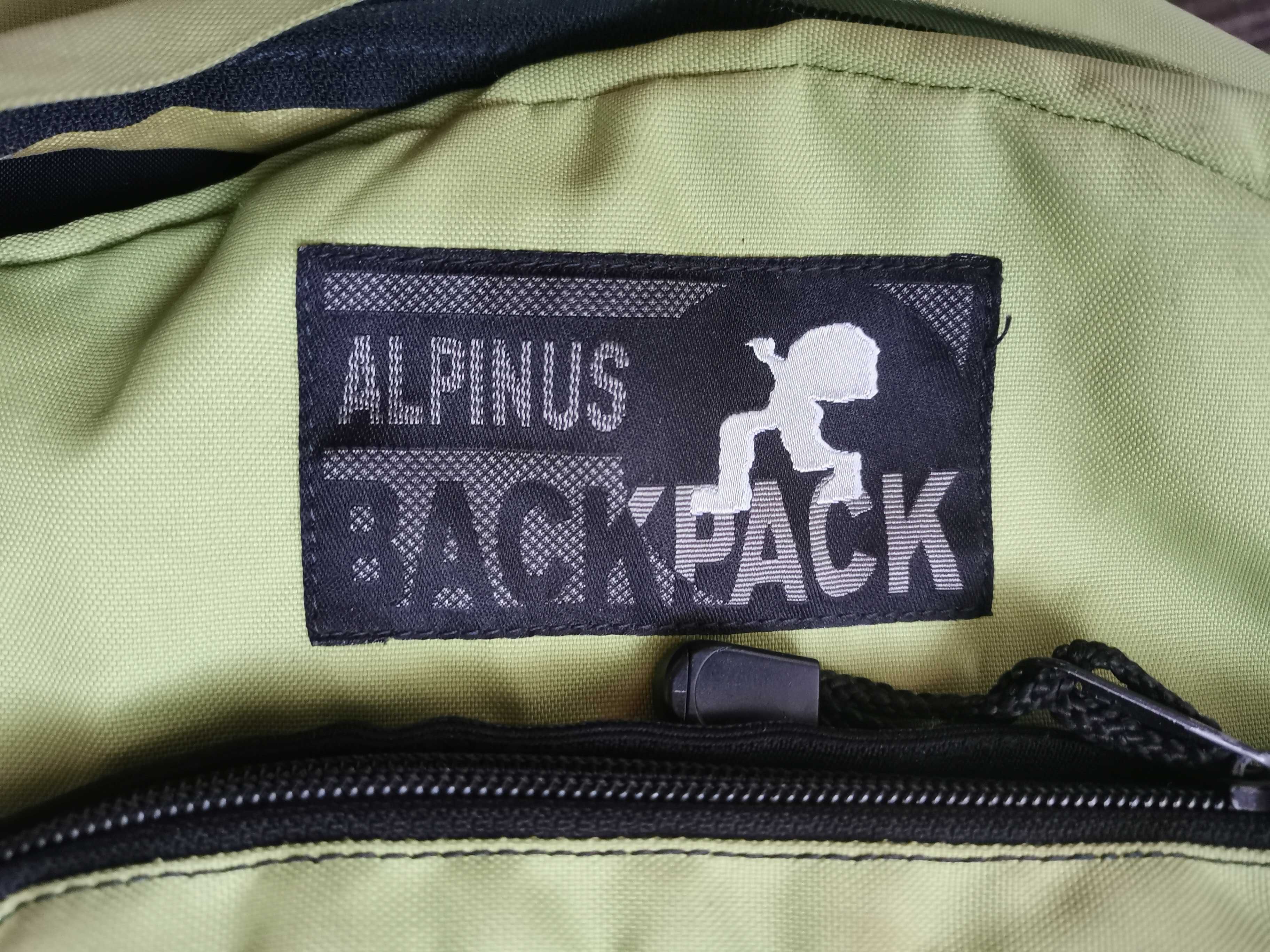 Używany MARKOWY plecak =ALPINUS=, trzy kieszenie. SPRZEDAM :