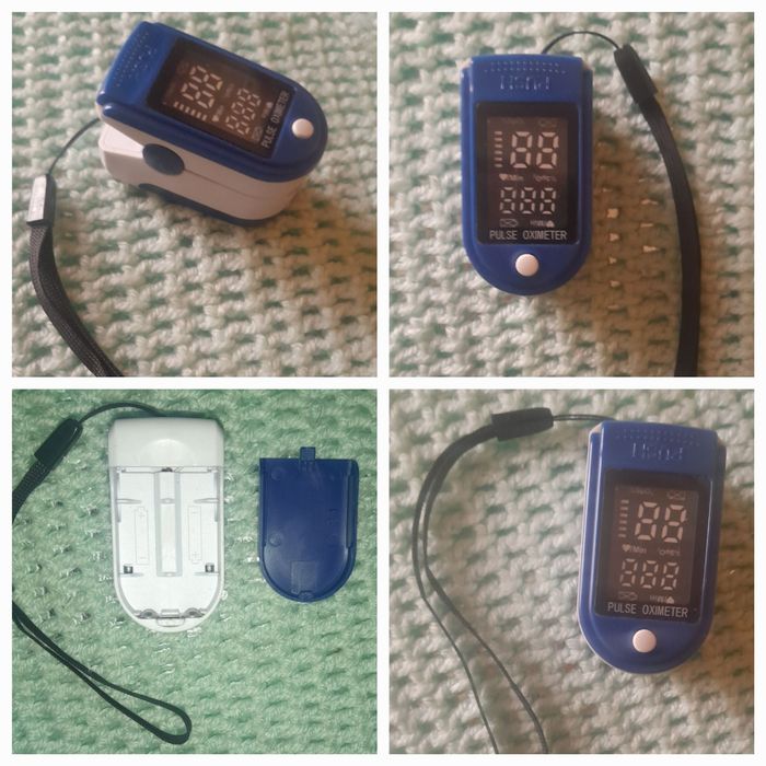 Пульсоксиметр на палець для визначення сатурації кисню в крові.