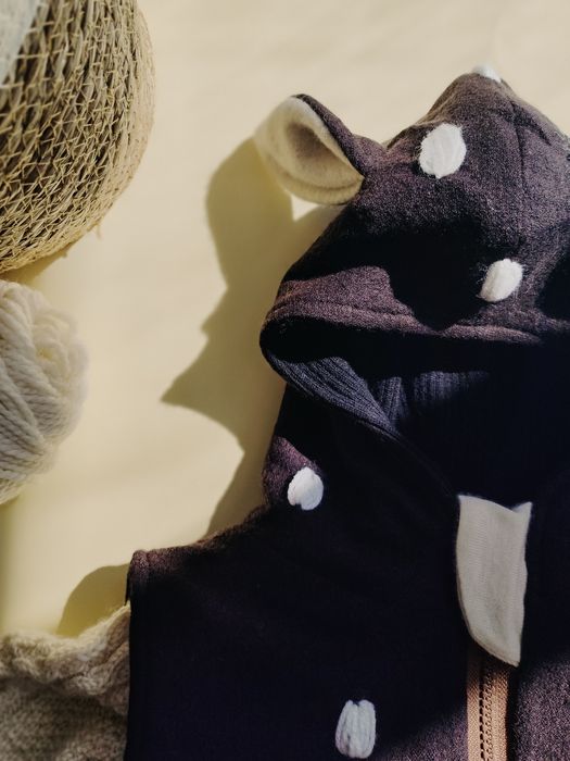 Bezrękawnik sarenka z uszami, 100% wełna, merino, kamizelka