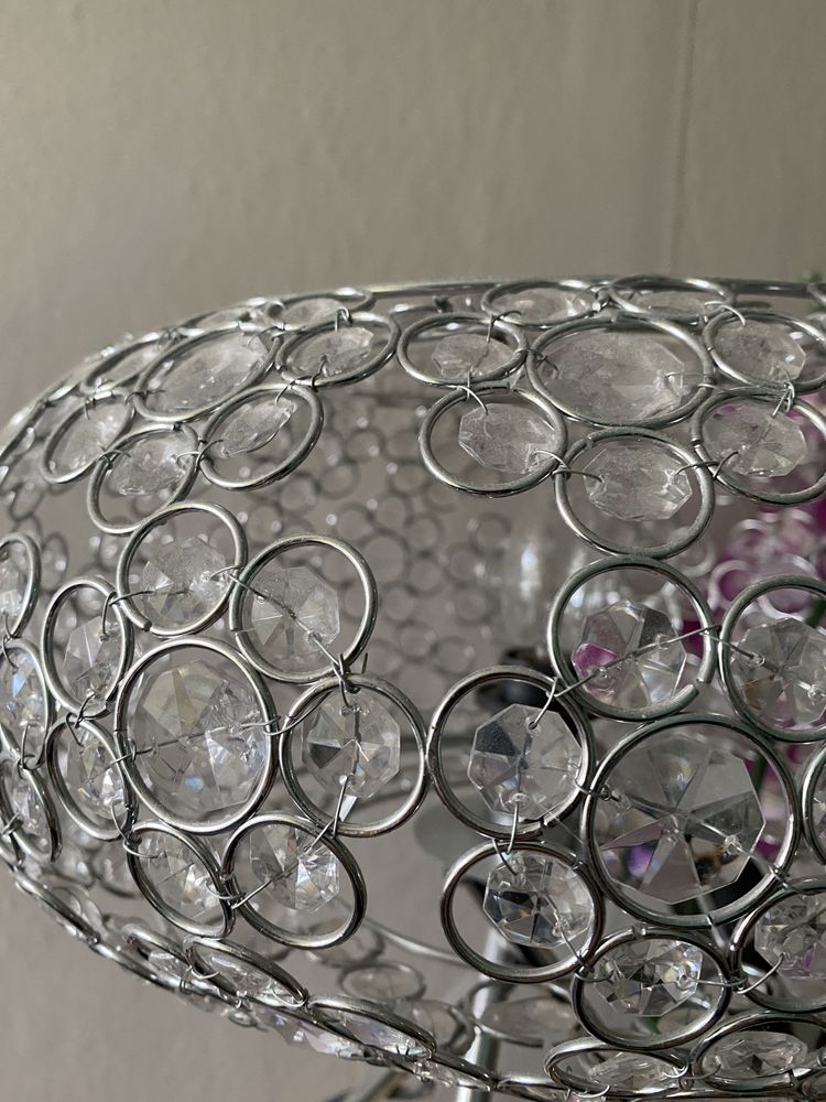 Lampa stolowa srebrna