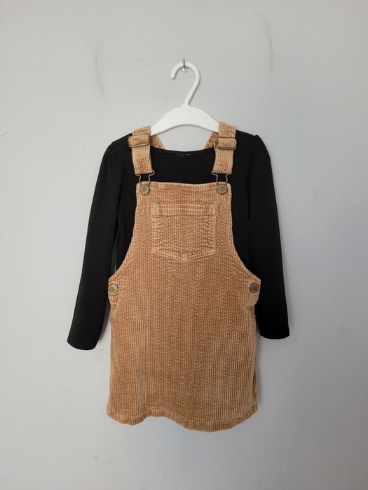 110 Sukienka ogrodniczka Next + bluzeczka