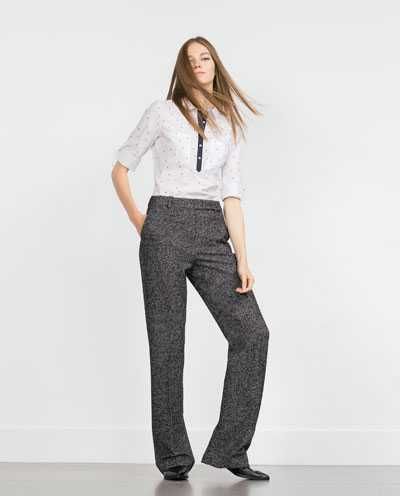 ZARA koszula biała popelinowa print kotwice   r. S M