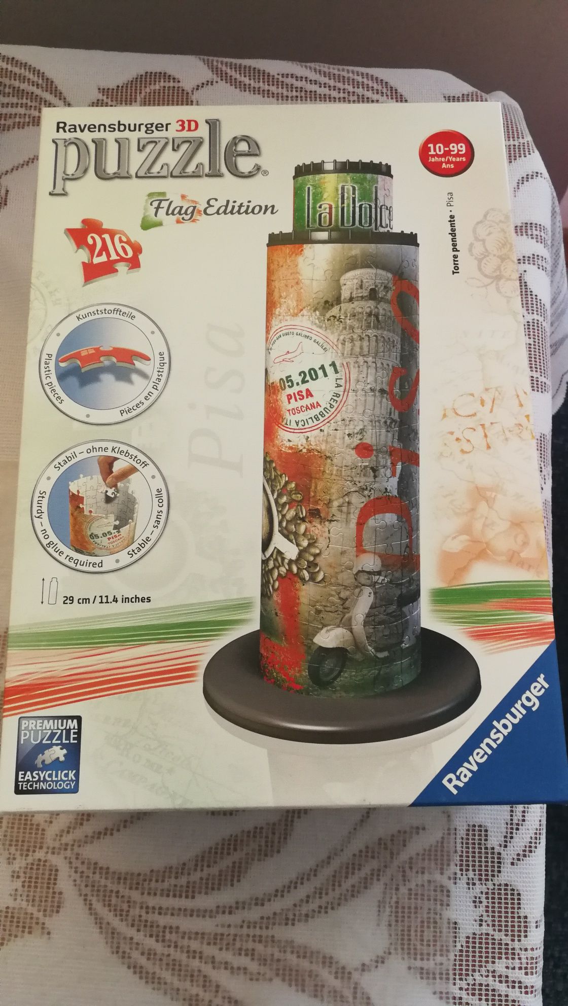 Puzzle 3D Ravensburger krzywa wieża w Pizie 216 elementów