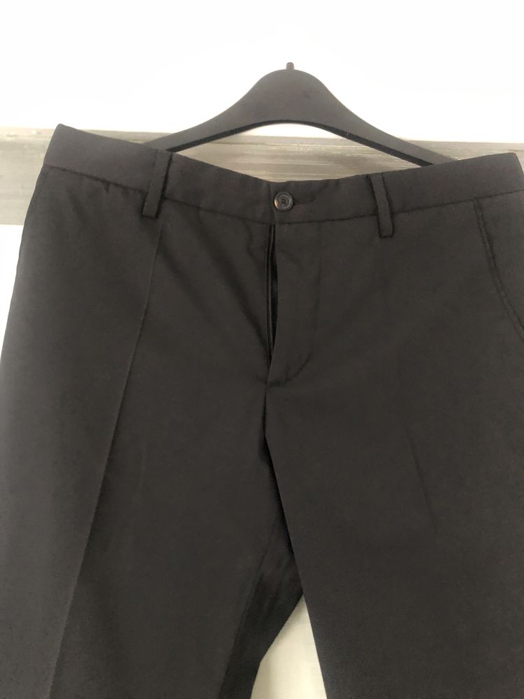 Zara Man Czarne Męskie spodnie eleganckie EU 38