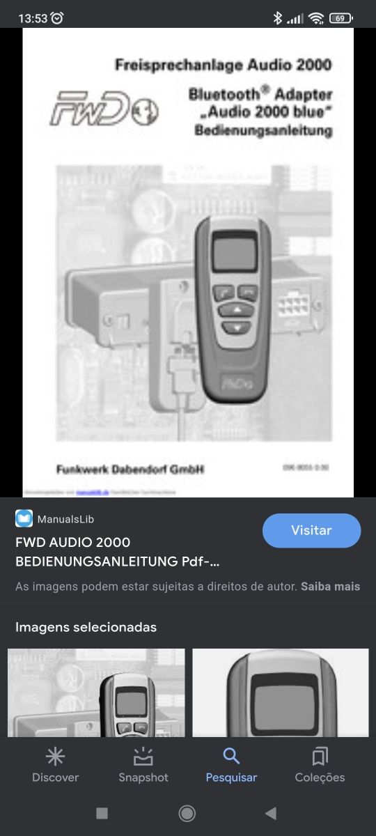 Funkwerk audio 2000 bluetooth adaptador