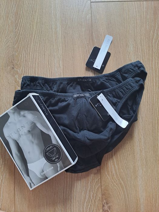 Slipy męskie Atlantic, rozmiar XXL, super mini, 2PACK, czarne