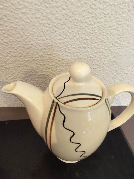 Dzbanek fajans koło new look vintage retro prl vintage