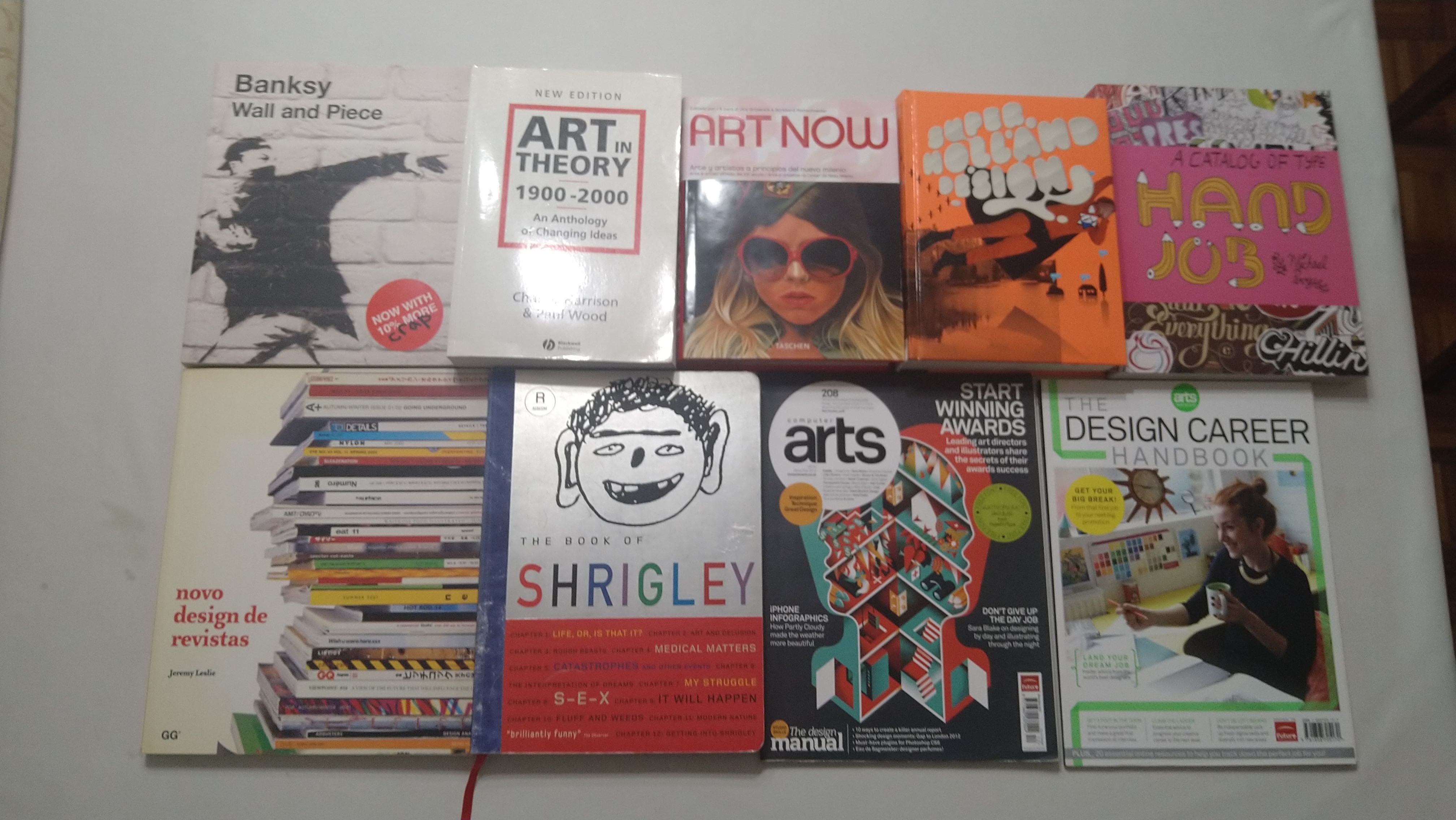 Lote de livros de arte e design - em boa condição