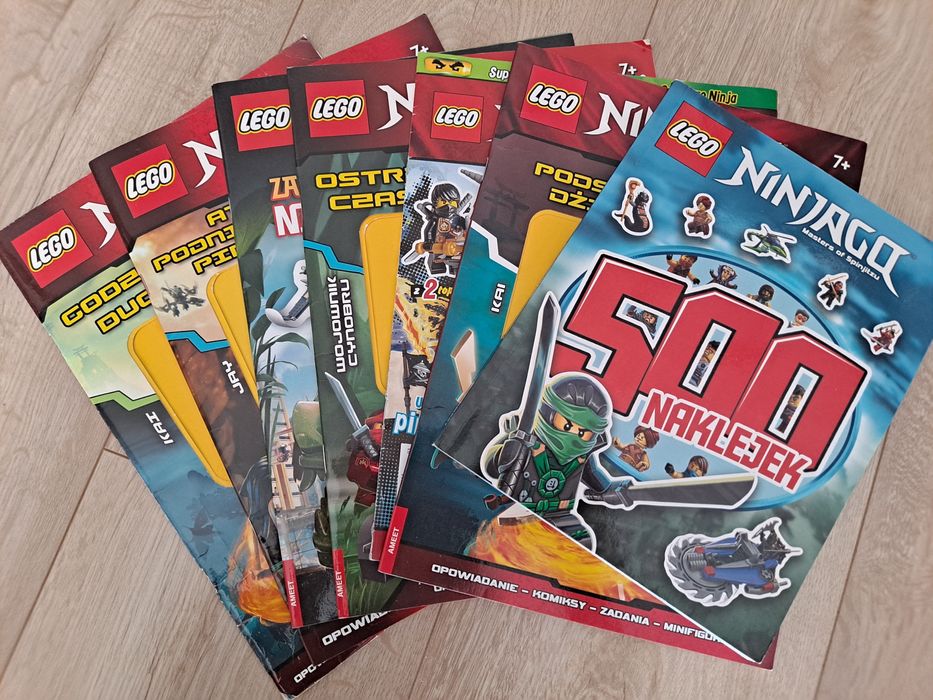 Lego ninjago, city, nexo knights + mnóstwo naklejek