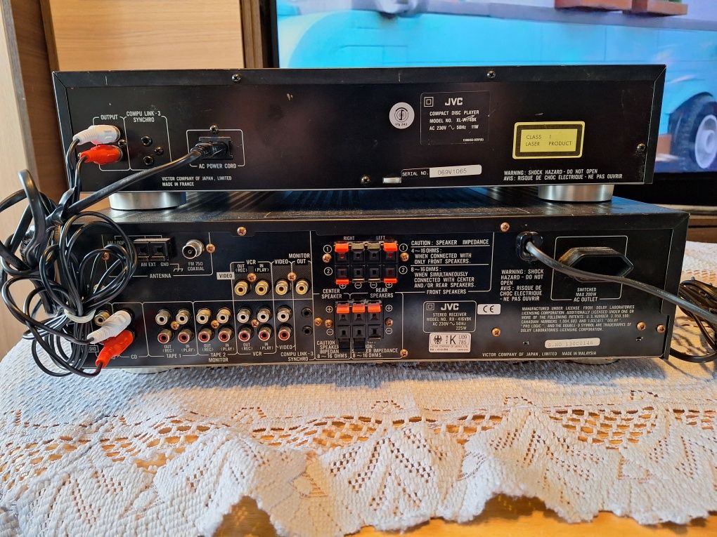 Amplituner JVC RX 416VBK + Odtwarzacz CD JVC XL W174BK