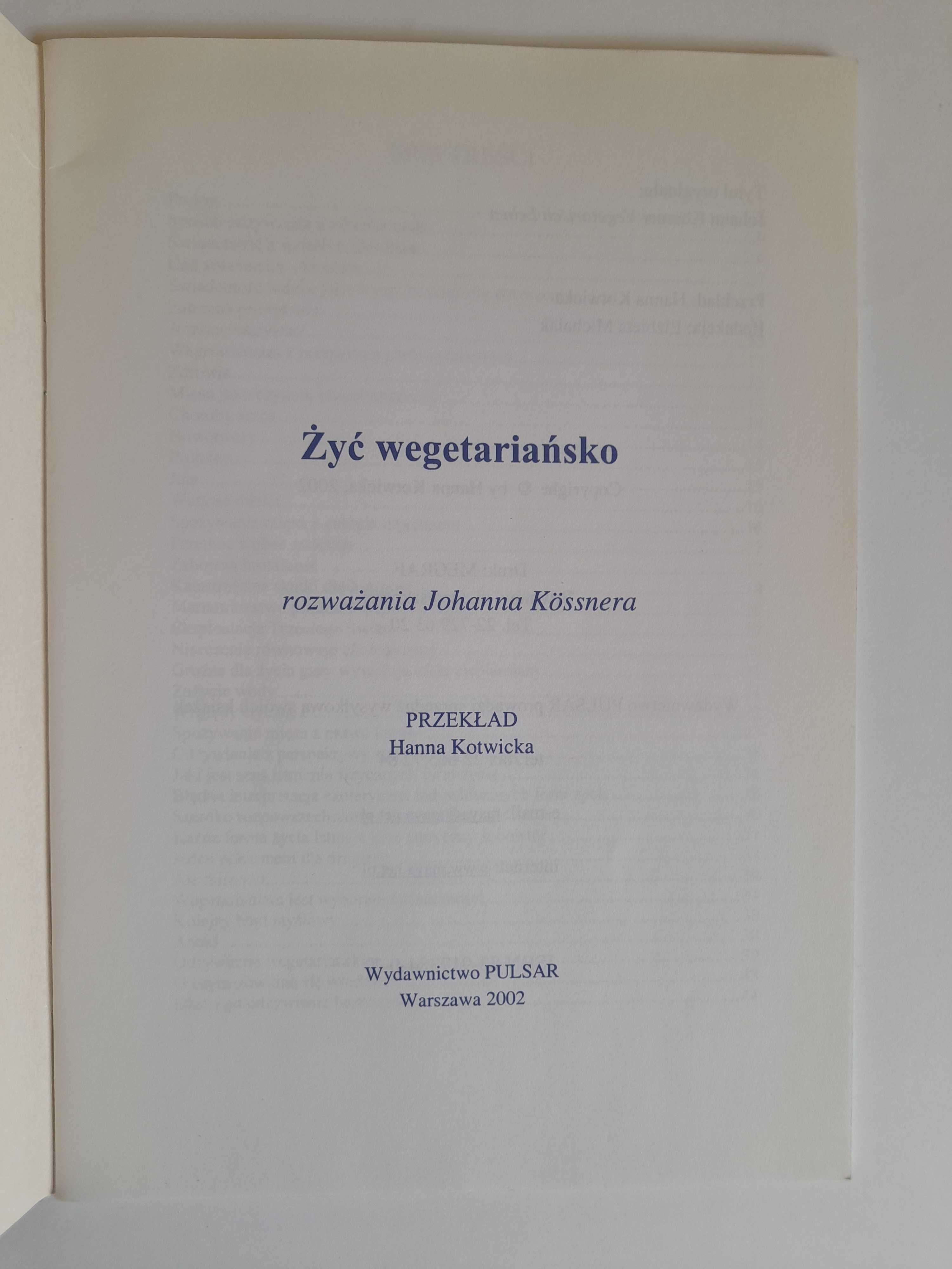 Żyć wegetariańsko - Johann Kössner