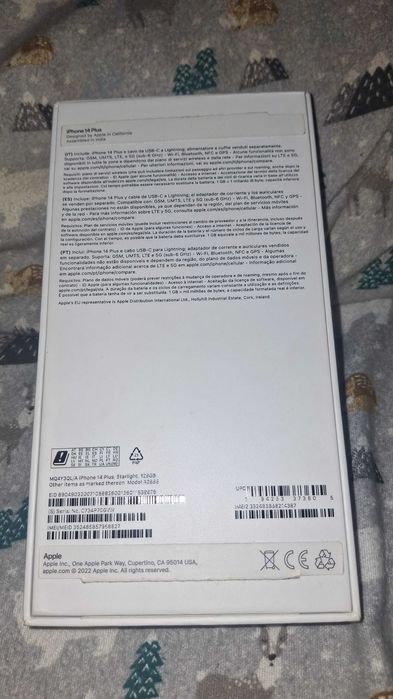 Iphone 14 Plus com caixa e talao de compra