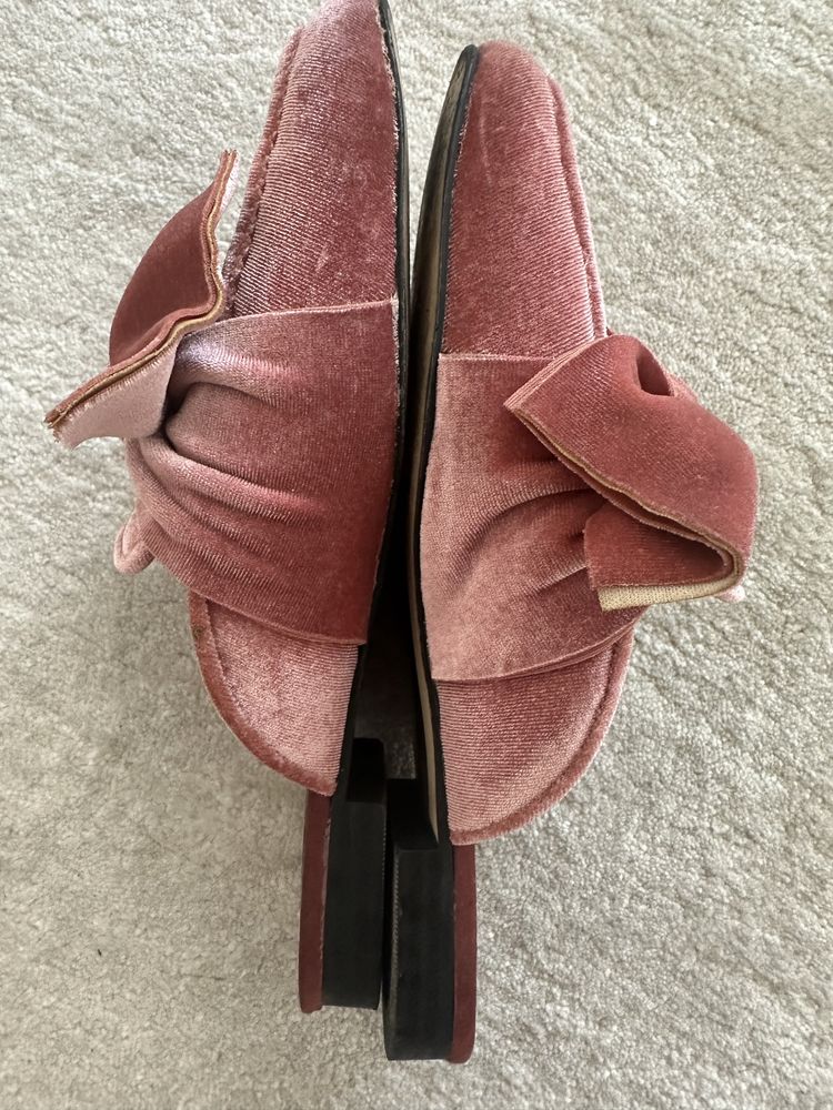 Mules Rosa Velho em veludo - stradivarius (37)