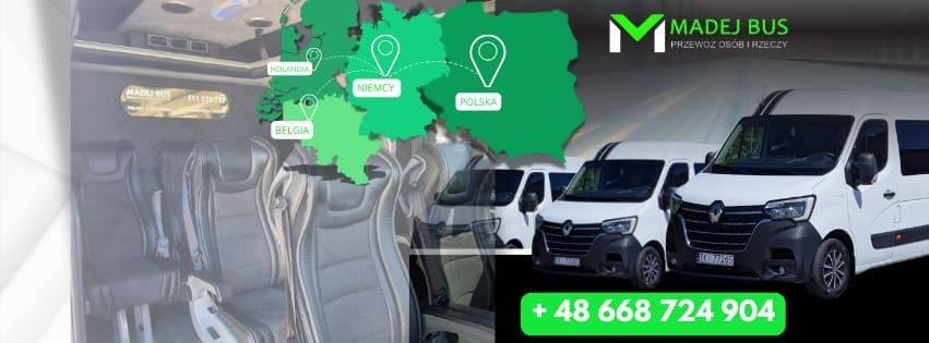 Przewóz osób, busy ze Śląska do Niemiec, Belgii i Holandii.