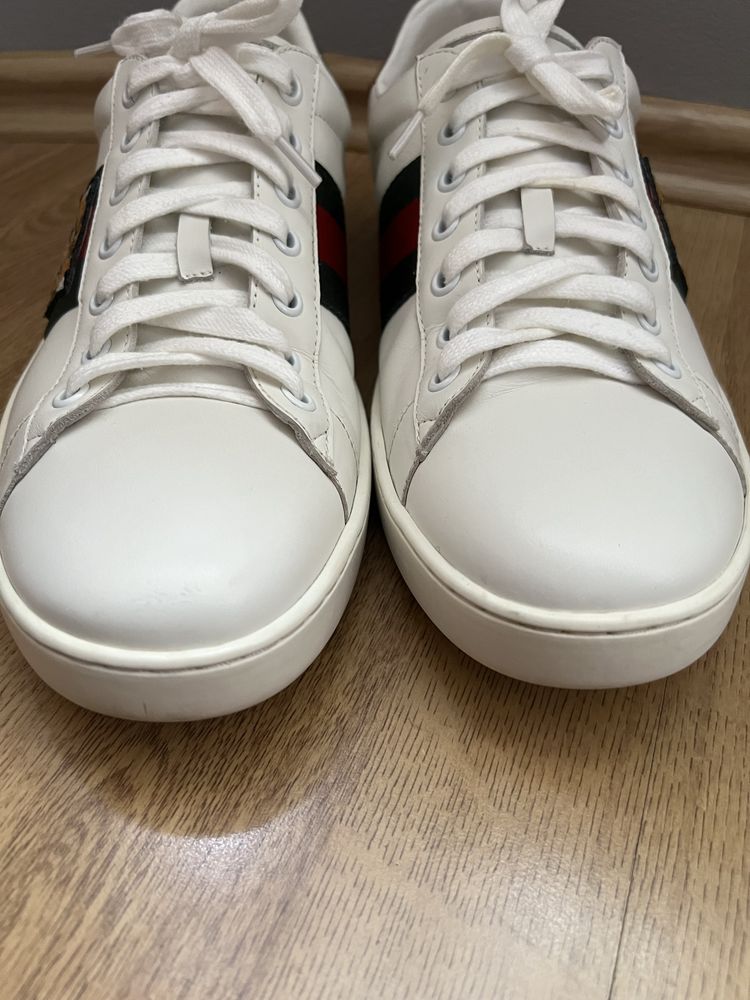 Buty gucci ace tiger skórzane męskie tenisówki